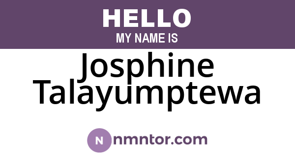 Josphine Talayumptewa