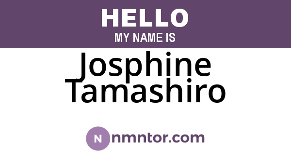Josphine Tamashiro