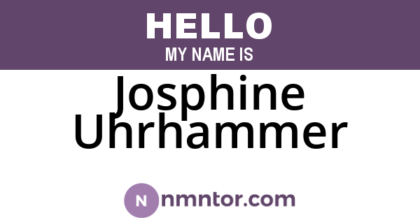 Josphine Uhrhammer