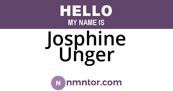 Josphine Unger