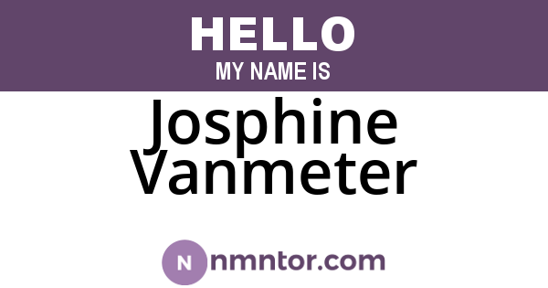 Josphine Vanmeter