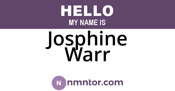 Josphine Warr