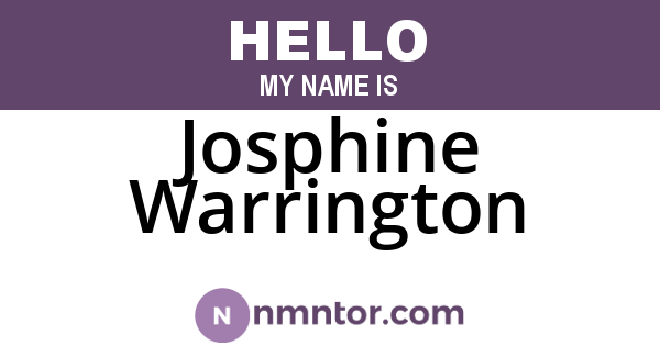 Josphine Warrington