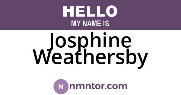 Josphine Weathersby