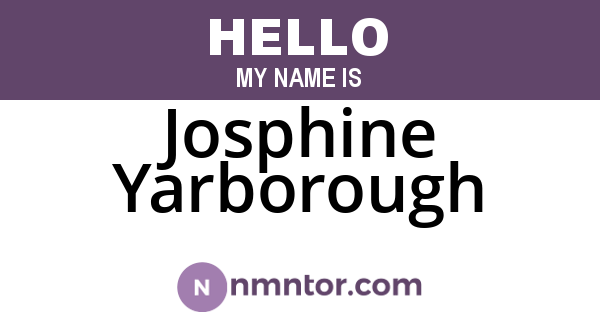Josphine Yarborough