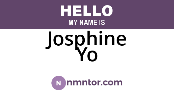 Josphine Yo