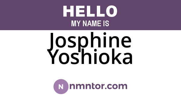 Josphine Yoshioka