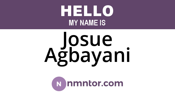 Josue Agbayani