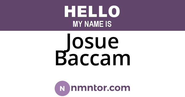 Josue Baccam