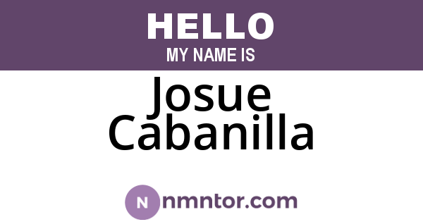 Josue Cabanilla