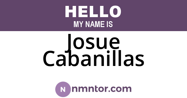 Josue Cabanillas