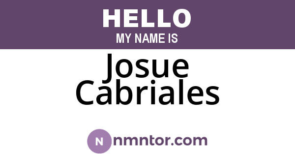 Josue Cabriales