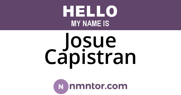 Josue Capistran