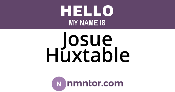Josue Huxtable