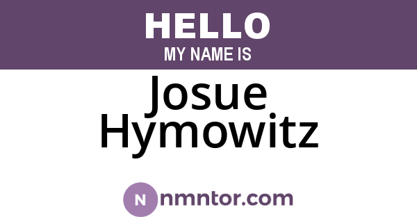 Josue Hymowitz