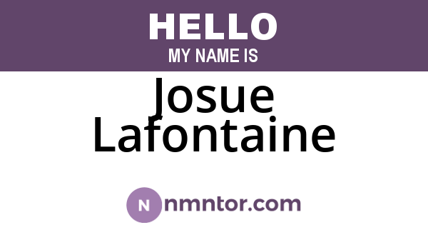 Josue Lafontaine