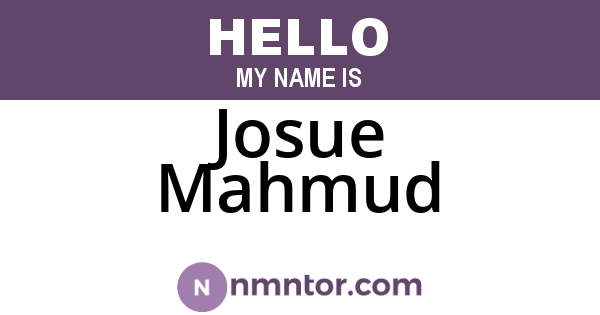 Josue Mahmud