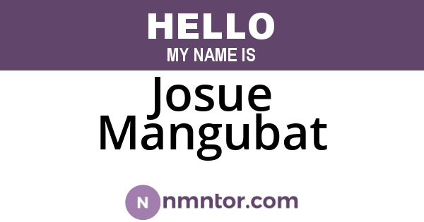 Josue Mangubat