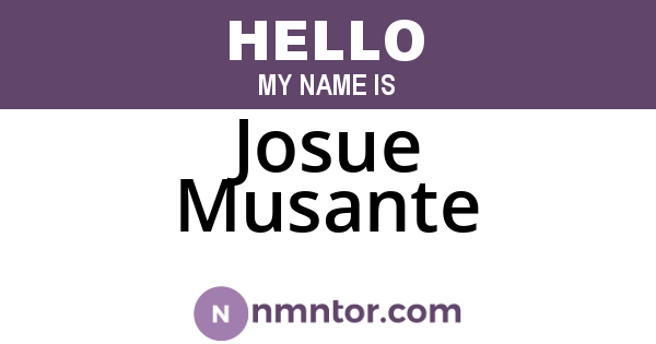 Josue Musante