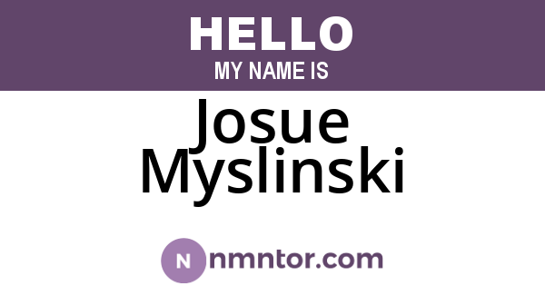 Josue Myslinski
