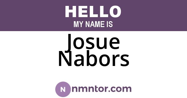 Josue Nabors