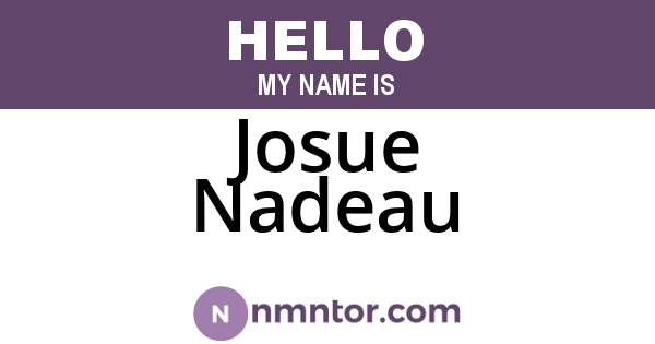 Josue Nadeau