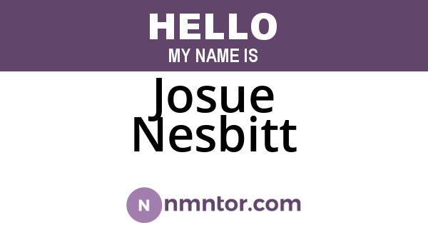 Josue Nesbitt