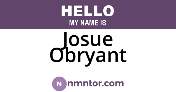 Josue Obryant
