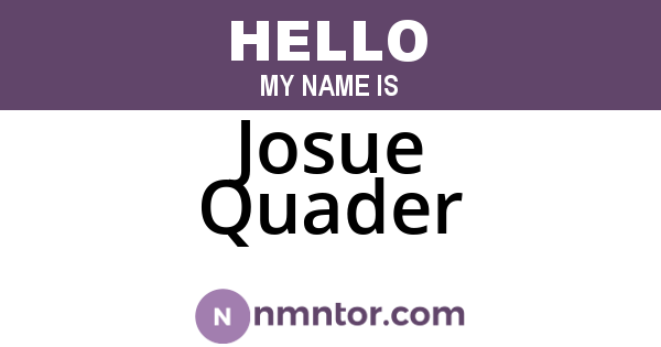 Josue Quader