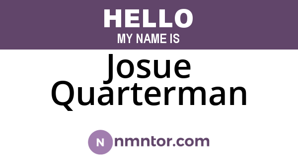 Josue Quarterman