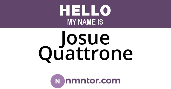 Josue Quattrone