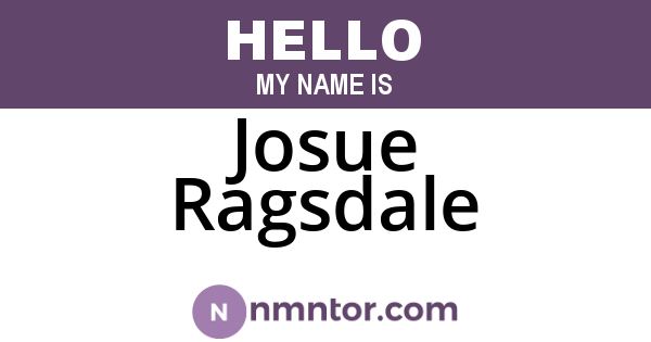 Josue Ragsdale