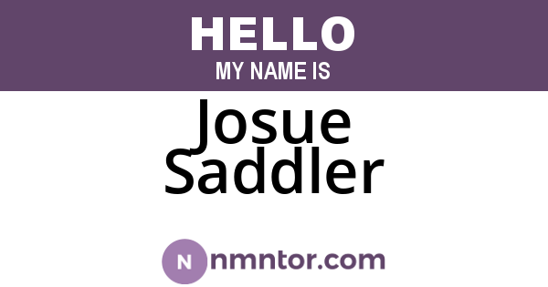 Josue Saddler