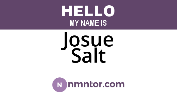Josue Salt