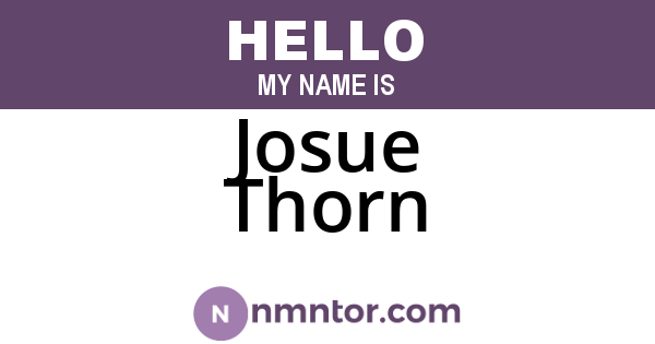 Josue Thorn