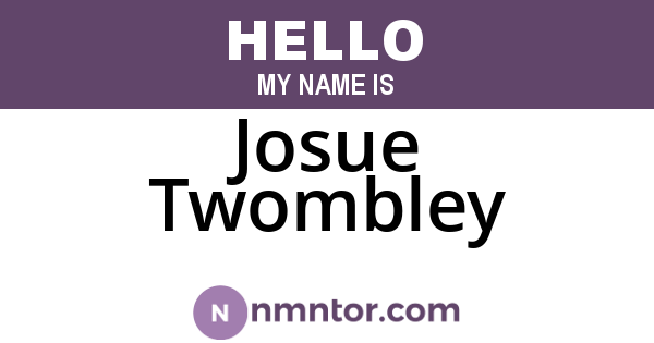 Josue Twombley