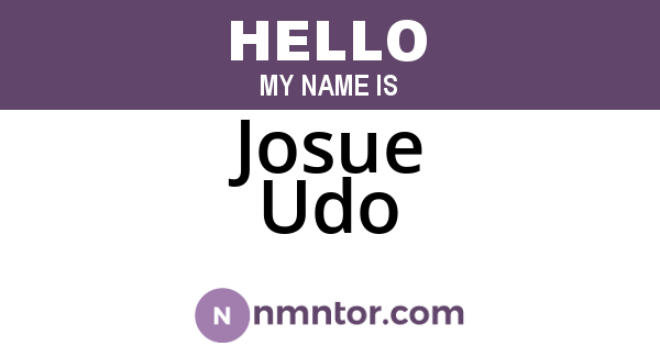 Josue Udo