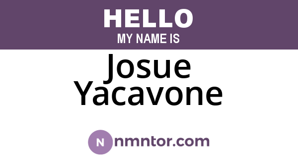 Josue Yacavone
