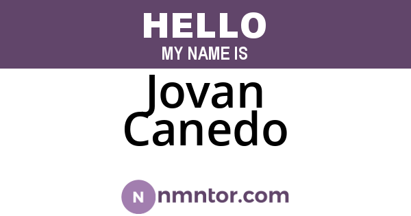 Jovan Canedo