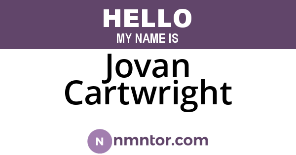 Jovan Cartwright