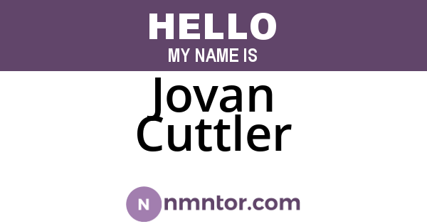 Jovan Cuttler