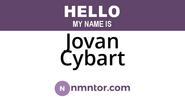 Jovan Cybart