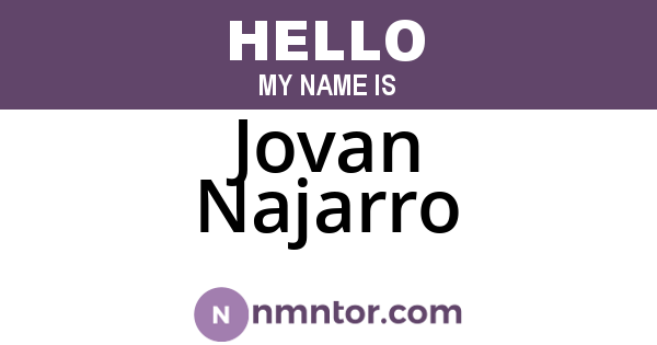 Jovan Najarro