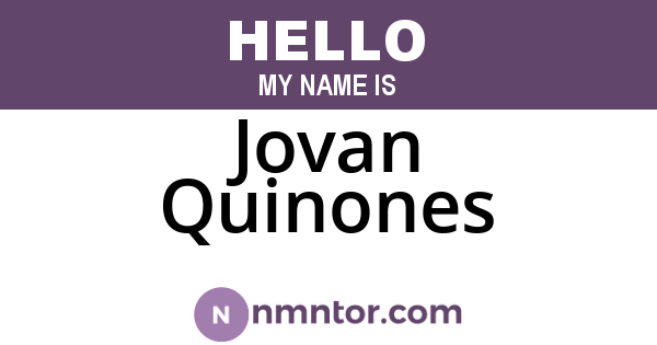 Jovan Quinones