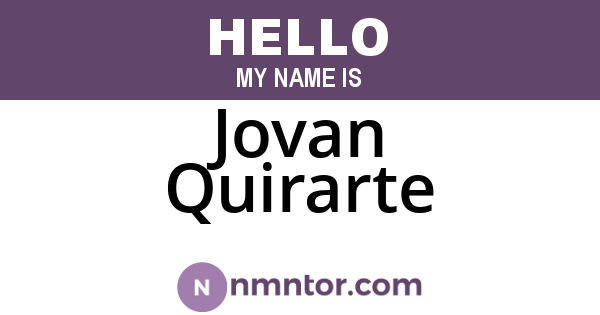 Jovan Quirarte