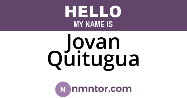 Jovan Quitugua