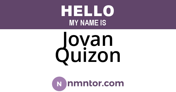 Jovan Quizon