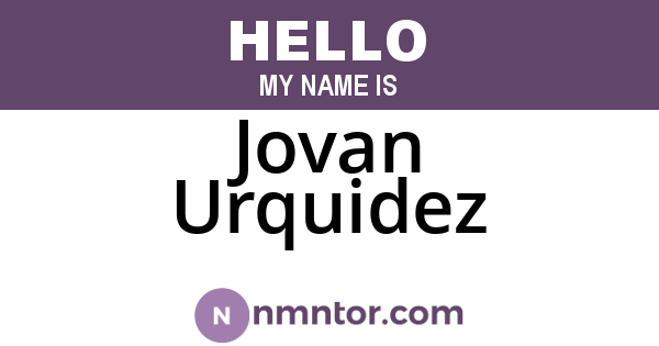 Jovan Urquidez