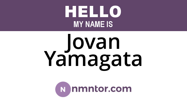 Jovan Yamagata