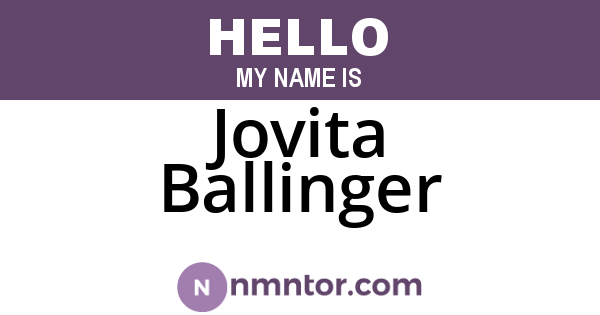 Jovita Ballinger